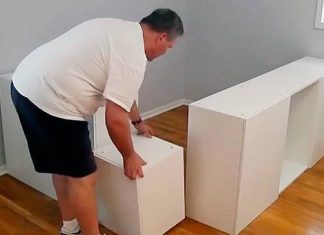 Han stiller sine køkkenskabe fra IKEA i soveværelset – vent til du ser færdige resultat